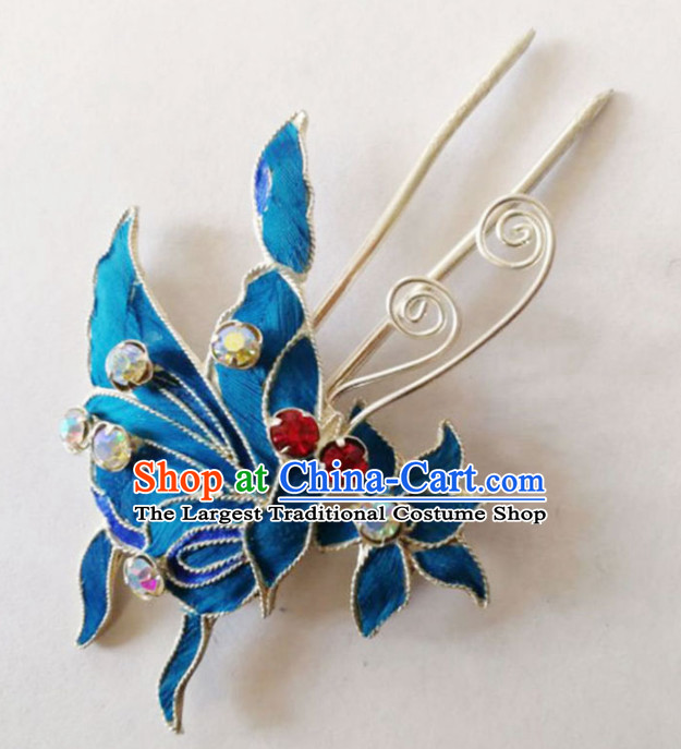 Chinese Ancient Court Princess Hairpins Butterfly Hair Clip Traditional Beijing Opera Diva Hair Accessories for Adults