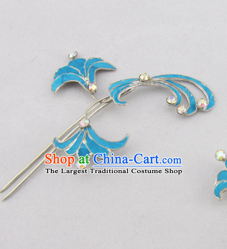 Chinese Ancient Court Princess Orchid Hairpins Traditional Beijing Opera Diva Hair Accessories for Adults