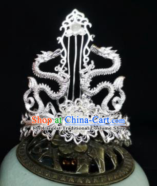 Chinese Ancient Swordsman Dragon Hairdo Crown Hairpins Traditional Hanfu Hair Accessories for Men