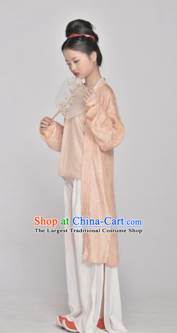 Chinese Ancient Southern Song Dynasty Young Lady Replica Costume Traditional Hanfu Dress for Women