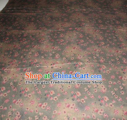 Chinese Traditional Cheongsam Classical Plum Pattern Gambiered Guangdong Gauze Asian Satin Drapery Brocade Silk Fabric