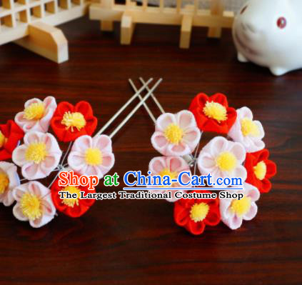 Asian Japan Geisha Sakura Hairpins Japanese Traditional Hair Accessories for Women