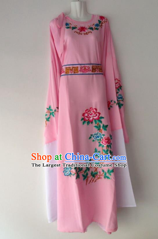 Traditional Chinese Huangmei Opera Niche Pink Robe Ancient Gifted Scholar Costume for Men