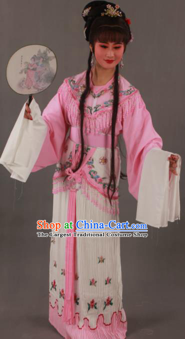 Traditional Chinese Peking Opera Actress Pink Dress Ancient Court Princess Costumes for Women