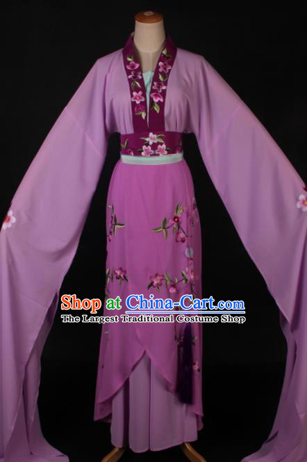 Traditional Chinese Shaoxing Opera Actress Purple Dress Ancient Peking Opera Rich Lady Costume for Women