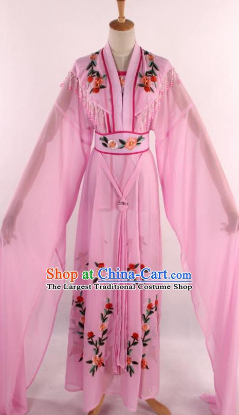 Chinese Traditional Shaoxing Opera Diva Goddess Pink Dress Ancient Peking Opera Actress Costume for Women