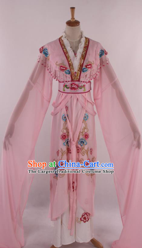 Chinese Traditional Beijing Opera Peri Light Pink Dress Ancient Peking Opera Diva Princess Costume for Women