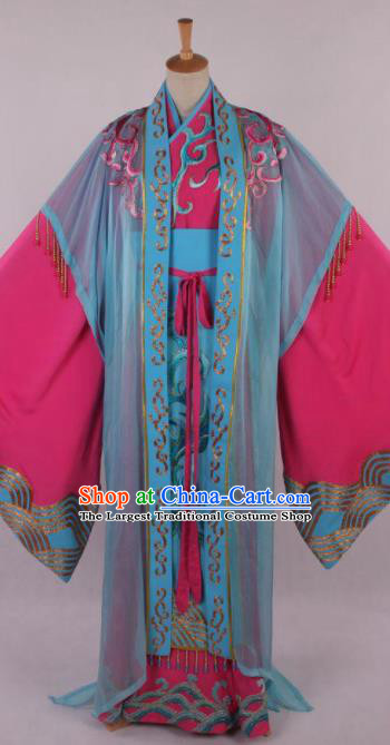 Chinese Traditional Beijing Opera Actress Rosy Dress Ancient Peking Opera Court Queen Costume for Women