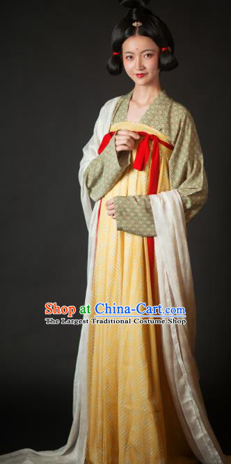 Chinese Ancient Drama Las Meninas Hanfu Dress Traditional Tang Dynasty Court Maid Replica Costumes for Women