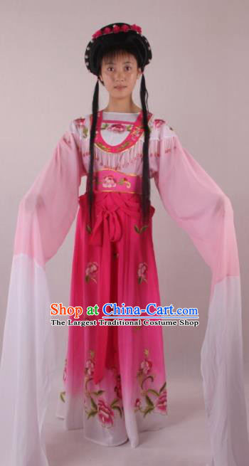 Professional Chinese Beijing Opera Actress Rosy Dress Ancient Traditional Peking Opera Costume for Women