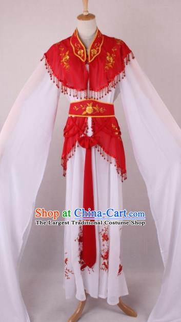 Professional Chinese Beijing Opera Court Lady Red Dress Ancient Traditional Peking Opera Costume for Women