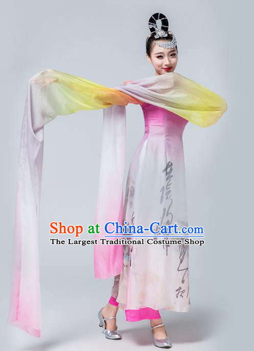 Traditional Chinese Spring Festival Gala Classical Dance Dress Stage Show Water Sleeve Dance Costume for Women