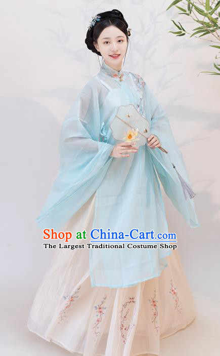 Chinese Ancient Young Mistress Hanfu Dress Traditional Ming Dynasty Imperial Concubine Replica Costumes for Women