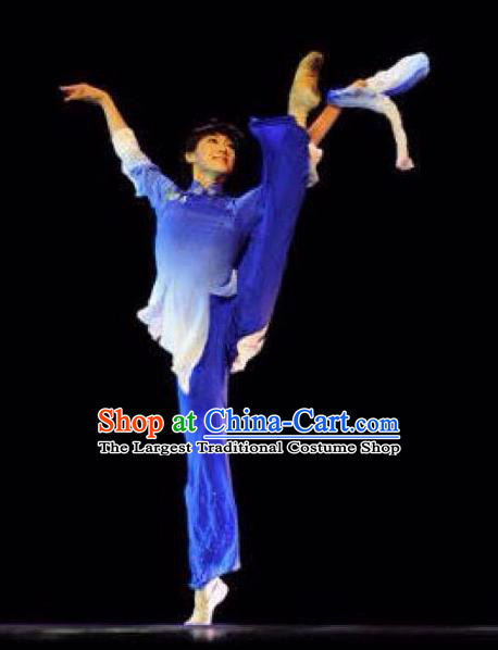 Traditional Chinese Classical Dance Ren Jian Si Yue Costume Folk Dance Ballet Stage Show Beautiful Dance Dress for Women