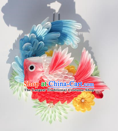 Japanese Geisha Kimono Goldfish Hairpins Traditional Yamato Hair Accessories for Women