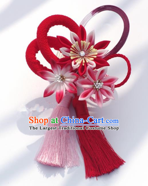 Japanese Geisha Kimono Hair Claw Tassel Hairpins Traditional Yamato Hair Accessories for Women