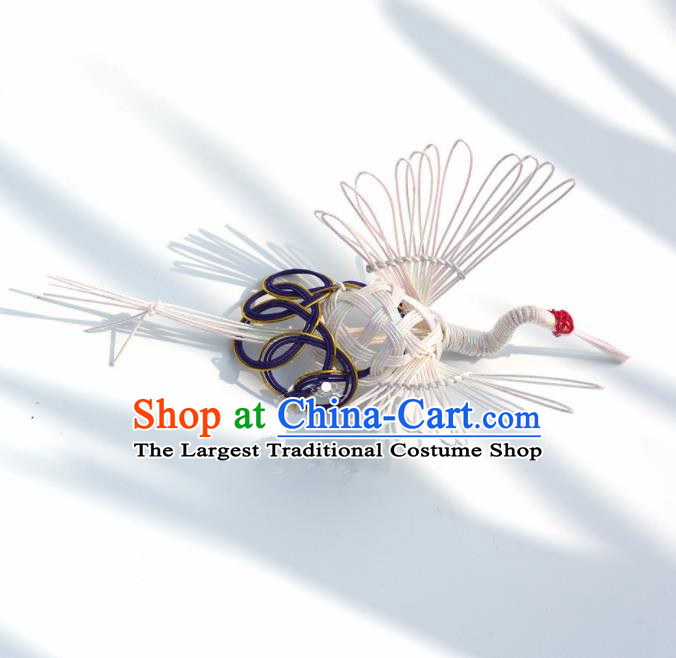 Japanese Geisha Kimono Crane Hair Claw Hairpins Traditional Yamato Hair Accessories for Women