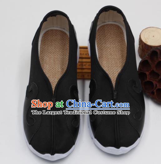 Chinese Traditional Martial Arts Kung Fu Black Shoes Tai Chi Taoist Priest Shoes for Men