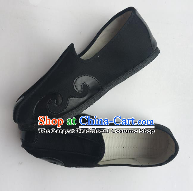 Chinese Handmade Traditional Martial Arts Black Shoes Tai Chi Kung Fu Shoes for Men