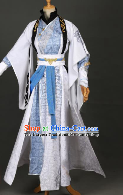 Chinese Ancient Drama Cosplay Young Knight Clothing Traditional Hanfu Swordsman Costume for Men