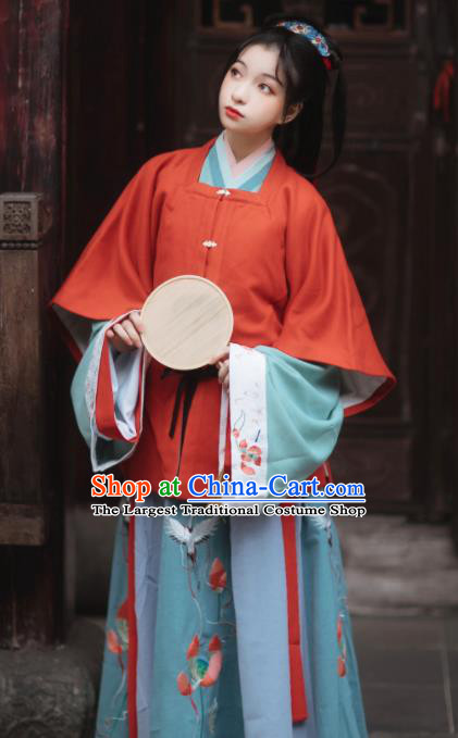 Ancinet Chinese Palace Princess Hanfu Dress Traditional Ming Dynasty Court Lady Replica Costumes for Women