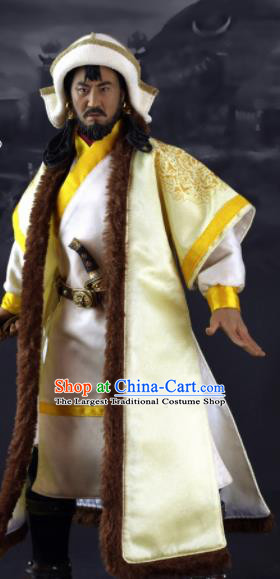 Chinese Ancient Emperor Clothing Traditional Yuan Dynasty King Costumes Complete Set for Men