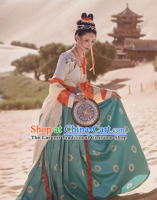 Chinese Ancient Tang Dynasty Court Lady Hanfu Dress Traditional Dunhuang Flying Apsaras Dance Costumes for Women