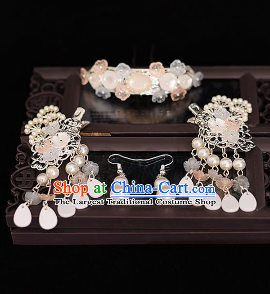 Chinese Ancient Bride Hair Claws Hairpins Traditional Hanfu Wedding Hair Accessories for Women