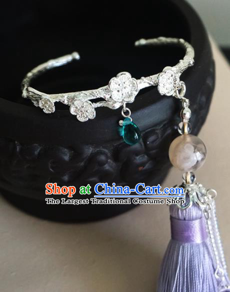 Chinese Ancient Court Tassel Bracelet Traditional Princess Hanfu Jewelry Accessories for Women