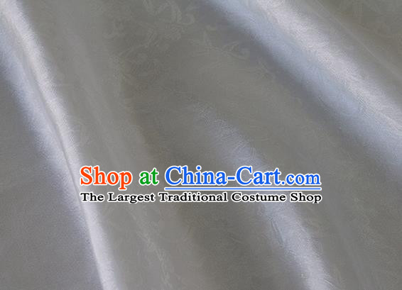 Asian Chinese Priest Frock White Silk Fabric Traditional Pattern Design Fabric Chinese Silk Fabric Material