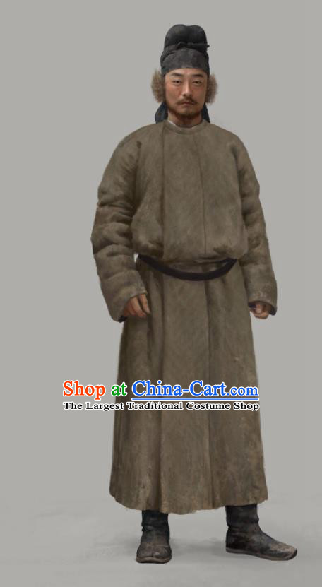 Drama the Longest Day in Chang An Chinese Ancient Tang Dynasty Civilian Replica Costumes and Hat Complete Set