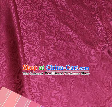 Asian Chinese Traditional Lucky Pattern Design Wine Red Silk Fabric China Hanfu Silk Material