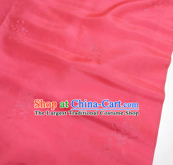 Asian Chinese Traditional Pattern Design Watermelon Red Silk Fabric China Hanfu Silk Material