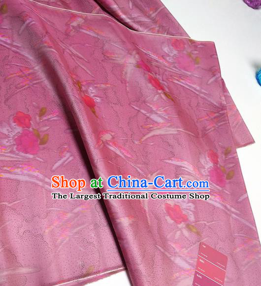 Chinese Traditional Pattern Design Amaranth Silk Fabric Asian China Hanfu Silk Material