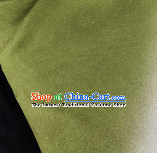 Chinese Traditional Pattern Design Olive Green Silk Fabric Asian China Cheongsam Silk Material