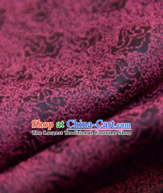 Chinese Traditional Clouds Pattern Design Amaranth Silk Fabric Asian China Hanfu Mulberry Silk Material