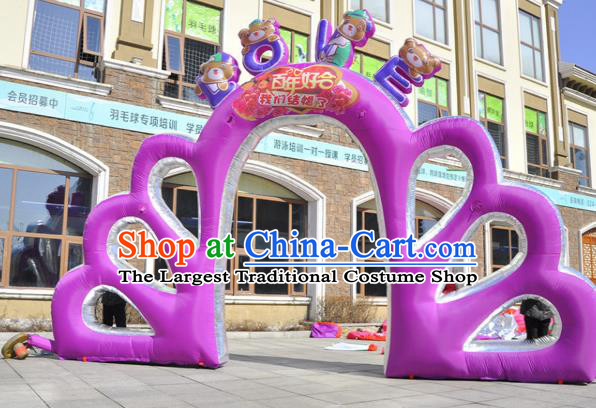 Large Christmas Inflatable Purple Archway Product Models Wedding Inflatable Arches