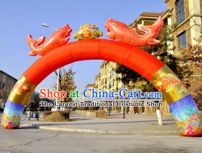 Large Chinese Opening Inflatable Carps Archway Product Models New Year Inflatable Arches