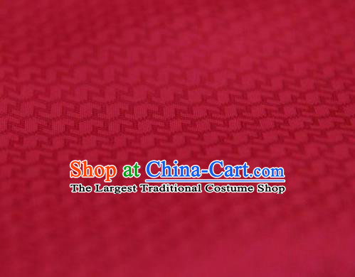 Chinese Traditional Gold Ingot Pattern Design Rosy Silk Fabric Asian China Hanfu Gambiered Guangdong Mulberry Silk Material