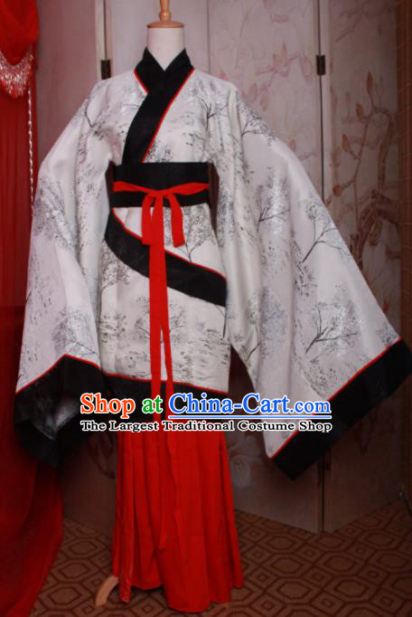 Chinese Traditional Han Dynasty Dowager Costumes Ancient Court Lady Hanfu Dress for Women