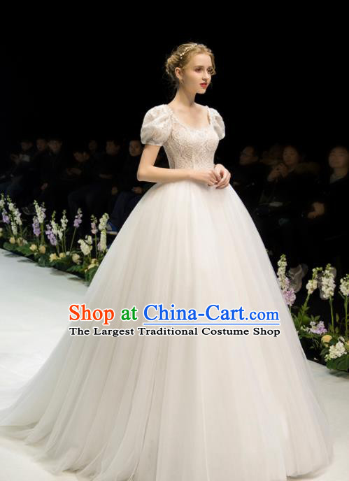 Custom Top Grade Sicily Veil Wedding Dress Bride Full Dress for Women