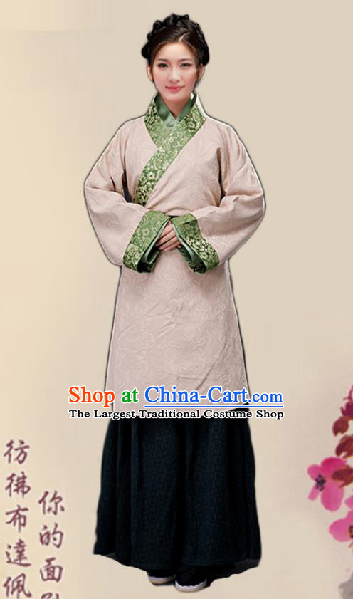 Chinese Ancient Song Dynasty Female Civilian Dress Traditional Hanfu Farmerette Costumes for Women