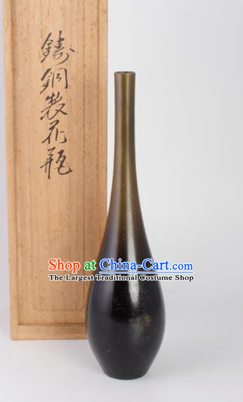 Chinese Handmade Bronze Flask Vase Traditional Copper Bottle Craft Decoration