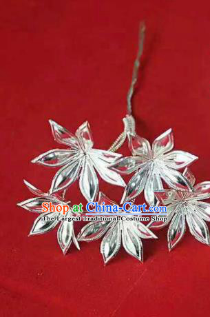 Chinese Traditional Handmade Miao Nationality Silver Hairpins Ethnic Wedding Hair Accessories for Women