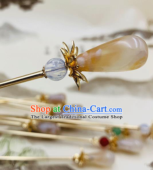 Chinese Classical Tang Dynasty Hair Clip Hanfu Hair Accessories Handmade Ancient Princess Hairpin for Women