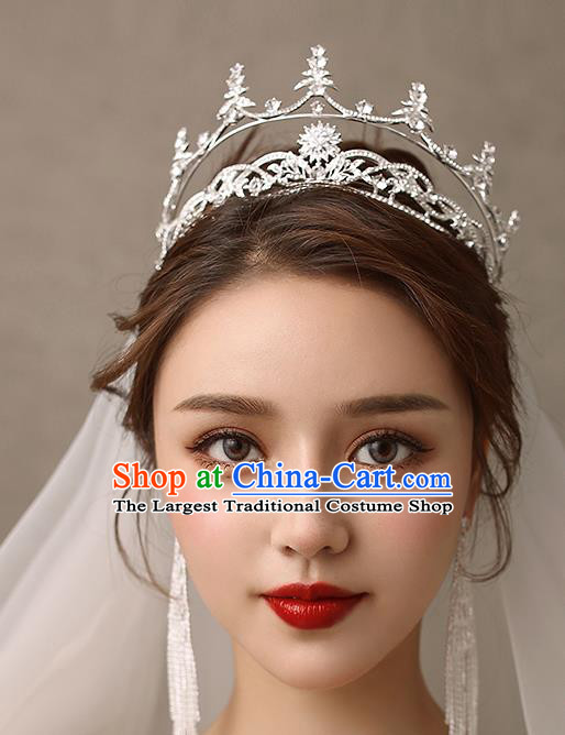 Handmade Baroque Crystal Royal Crown Classical Jewelry Accessories European Princess Wedding Bride Hair Accessories