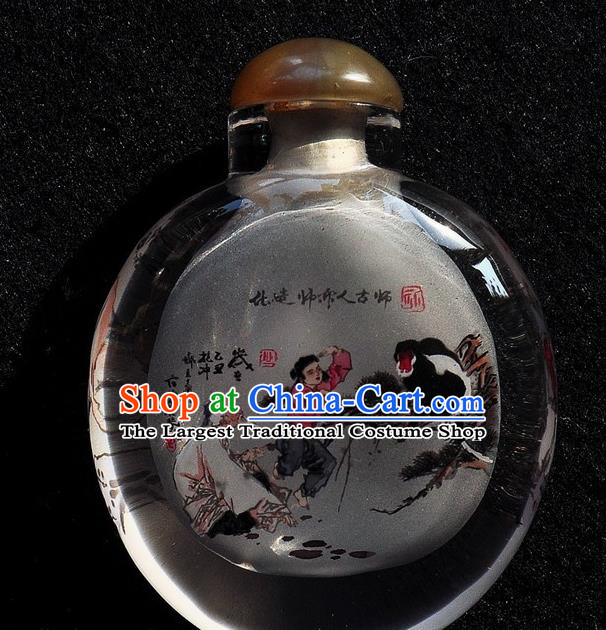 Chinese Handmade Snuff Bottle Traditional Inside Painting Monkey Snuff Bottles Artware