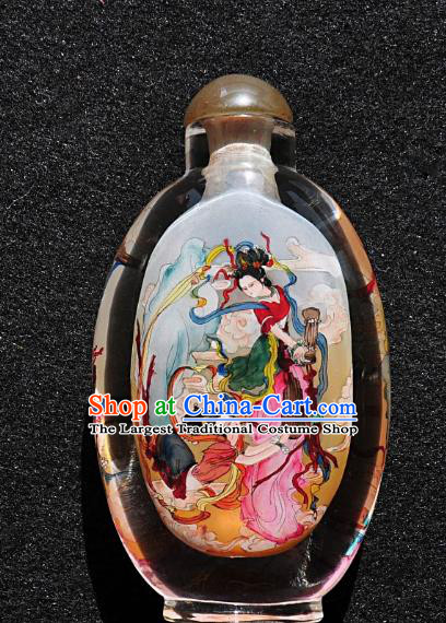 Chinese Handmade Snuff Bottle Traditional Inside Painting Flying Goddess Snuff Bottles Artware