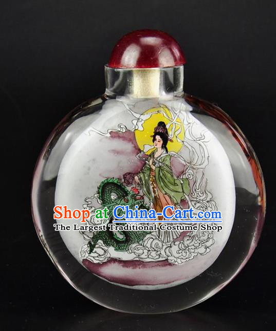 Chinese Handmade Beauty Snuff Bottle Craft Traditional Inside Painting Palace Lady Snuff Bottles Artware