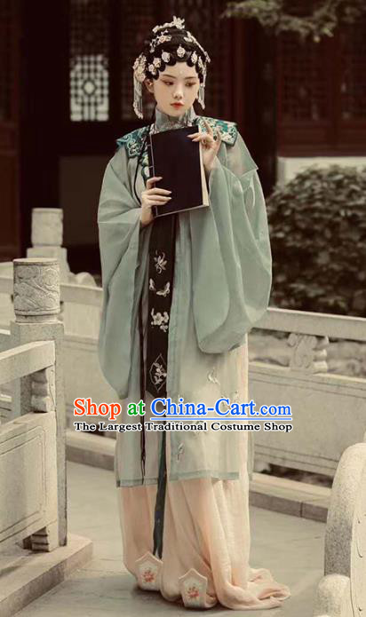 Chinese Ming Dynasty Nobility Beauty Costumes Ancient Beijing Opera Clothing and Headdress Full Set